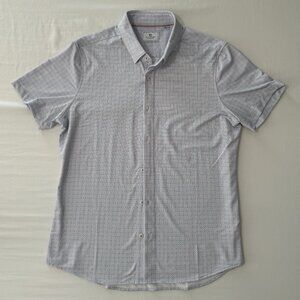 7 Diamonds 7D Men's Cassian Geometric Print Performance Button-Up Shirt M NEW!